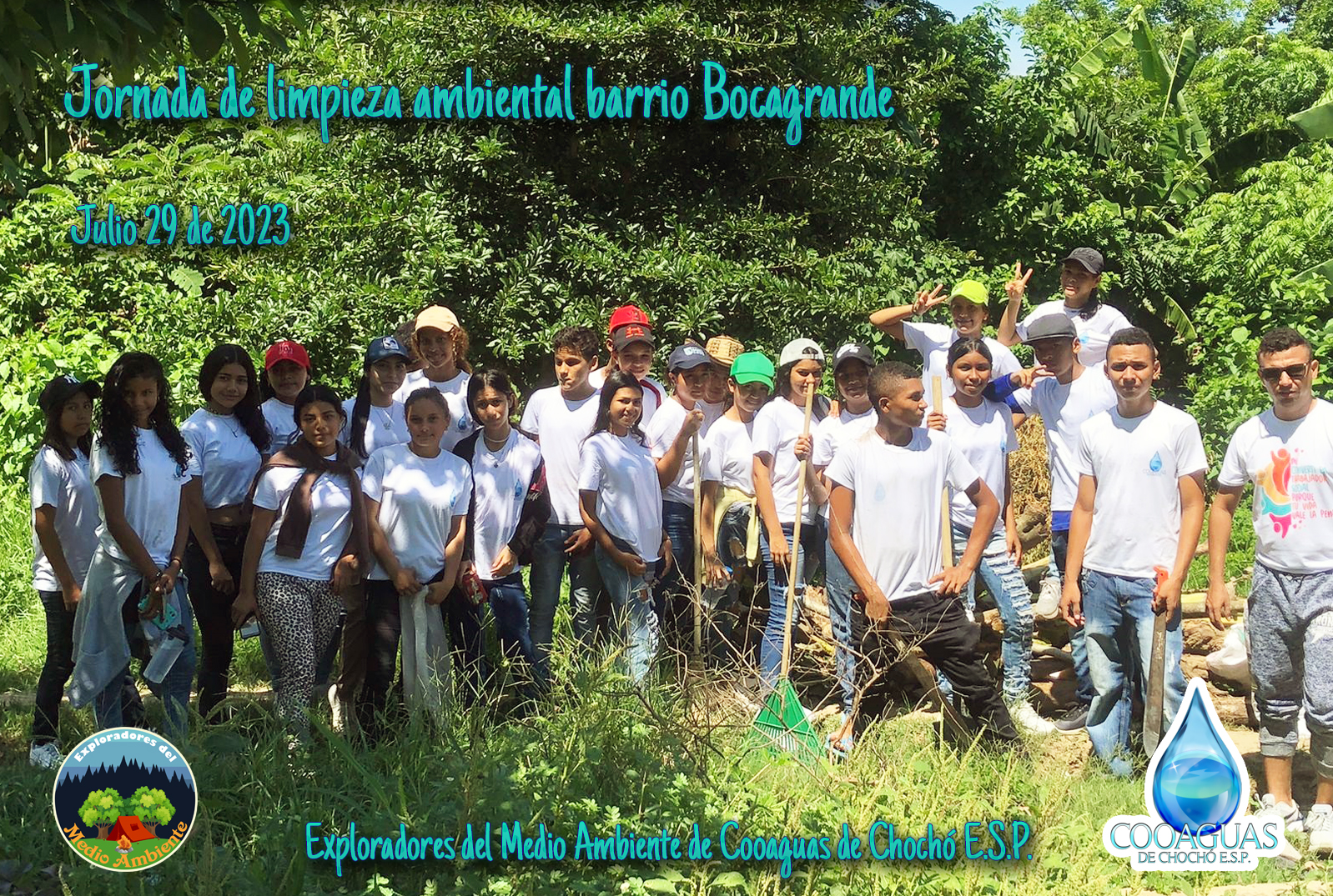 Jornada de limpieza Ambiental, barrio Bocagrande, Julio 2023