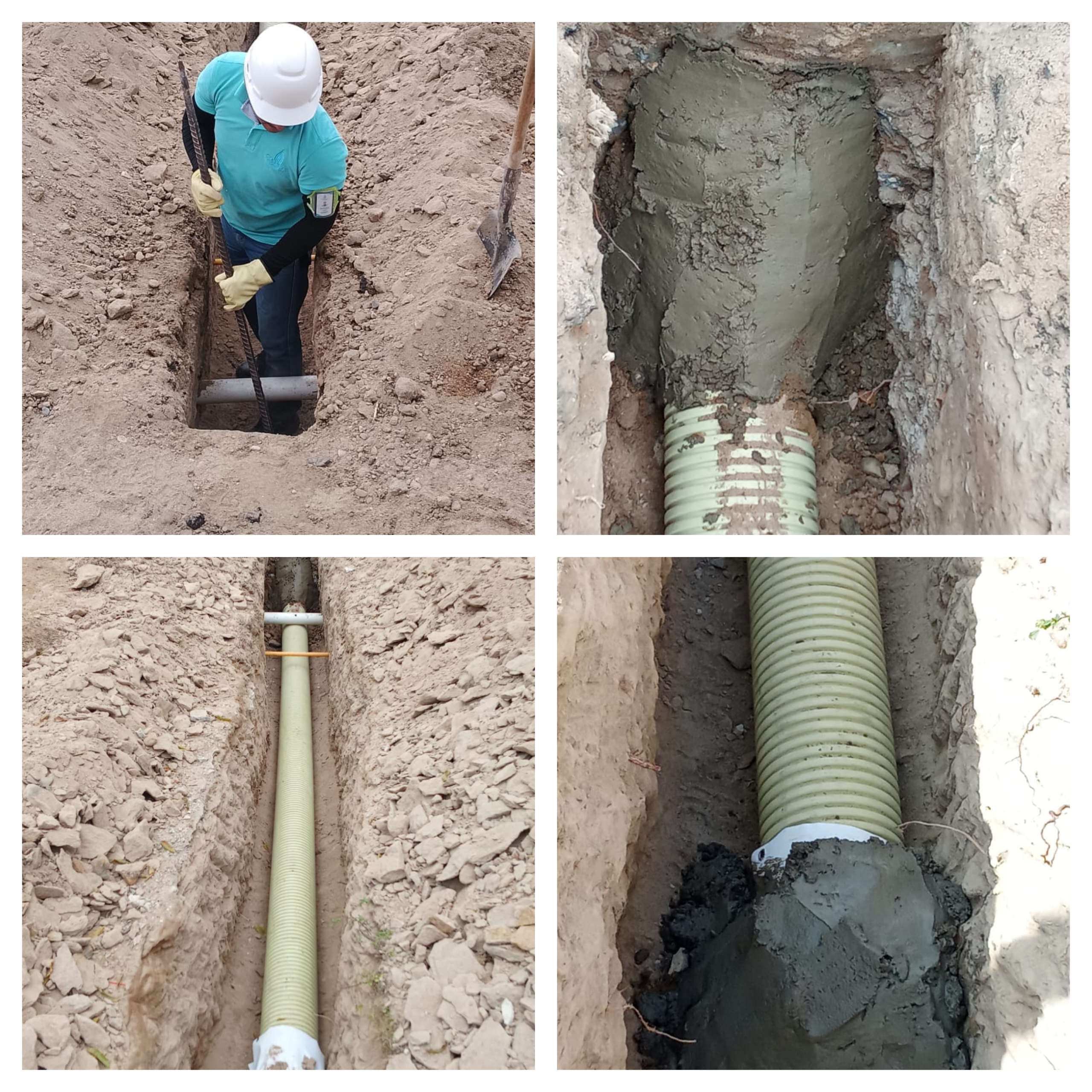 Avance de Obra: Conexión de Tubería a Manhol en Barrio 20 de Julio Avance de Obra: Conexión de Tubería a Manhol en Barrio 20 de Julio