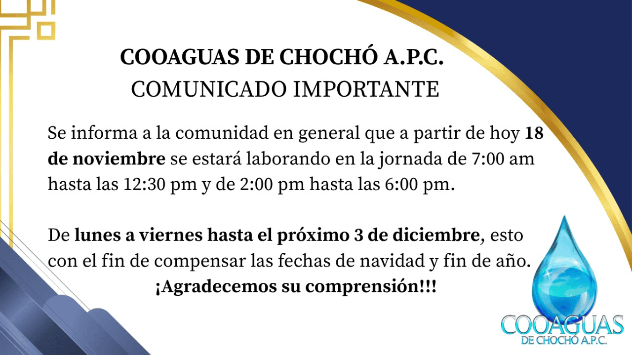 Aviso Importante: Modificación Temporal del Horario de Atención Aviso Importante: Modificación Temporal del Horario de Atención