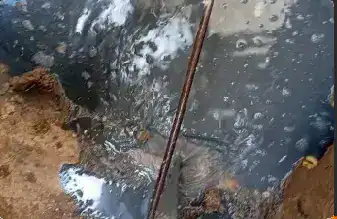 Manantial natural en Cooaguas de Chochó, agua cristalina y pura en Antioquia.