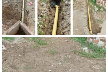 ¡Obras para un saneamiento eficiente! Instalación de tubería sanitaria y adecuación de terreno